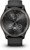 Garmin Vivomove Trend, elegante reloj inteligente híbrido de 40 mm con aspecto analógico sofisticado, bisel de acero inoxidable y funciones inteligentes, negro