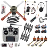 QWinOut DIY FPV Drone Quadcopter Kit de avión de 4 ejes: marco 450 + control de vuelo PXI PX4 ​​+ motor de 920 KV + GPS + transmisor AT10 + accesorios