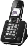 Panasonic KX-TGD310SPB Wireless Landline Telephone (LCD, Caller ID, 120 Number Phone, Call Blocking, ECO Mode, Noise Reduction), Black