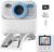 Instant Kids Photo Camera, 2.4» HD 1080P Instant Photo Camera for Kids with 32GB Card and 3 Rolls of Printing Paper, Gift for Boys and Girls Ages 3-14, White