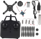 Kit de drones Kit de ensamblaje de drones de bricolaje, kit de cuadricóptero de bricolaje Kit de marco de drones fácil de transportar, kit de drones de control remoto de ensamblaje de bricolaje Mini Quadcopter A