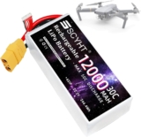 SSCYHT Batería de LiPo 6S 22,2 V Batería de Litio 12 000 mAh Baterías Recargables 12 Ah Baterías Iones Litio para Drones, aeromodelismo con Puerto XT60-U,22.2v12000mah xt90