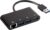 Amazon Basics 3 Port USB 3.0 Adapter with 1 Gigabit Ethernet RJ45 Port, 3 USB A + 1 RJ45, Black