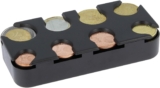 S SUMEX Portamonedas de Bolsillo para Euros, Portamonedas, dispensador de Cambio para Coche, Taxi, 8 Compartimentos de 2 Euros a 1 céntimo