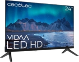 Cecotec Smart TV, TV LED 24 Pulgadas Resolución HD Serie A5 ALH50024. VIDAA Smart TV, Sistema de Audio Dolby, WiFi Integrado, Salida de Auriculares, Chromecast, 3 HDMI y 2 USB