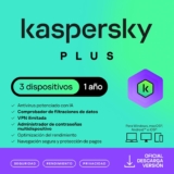 Kaspersky Plus Internet Security 2025 | 3 Dispositivos | 1 año | Antiphishing y Firewall| VPN ilimitada | Gestor de contraseñas | Protección Bancaria en línea | PC/Mac/Móvil | Código por correo electrónico
