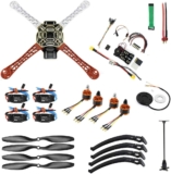 QWinOut DIY FPV Drone Quadcopter Kit de avión de 4 ejes: marco F450 450 + control de vuelo PXI PX4 ​​+ motor de 920 KV + GPS + 1043 hélices + 30 A ESC