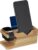 Relaxdays Charging Station for Apple Watch and iPhone, Bamboo, 6 x 14 x 6.5 cm, Phone and Watch Stand, Natural