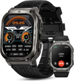 HIDAMEL Reloj inteligente para hombres, 60 días de duración de la batería, 5ATM e IP69K a prueba de agua, más de 170 modos deportivos, monitor de sueño 24 horas, asistente de voz AI, pantalla HD AMOLED