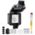 IP66 Waterproof 16A Outdoor Socket with Lid, Waterproof Power Socket for Garden, Terrace and Wet Areas, Wall Installation, Black