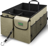 Drive Auto Organizador de Maletero de Coche, Múltiples Compartimentos Plegables, Organizador SUV para Coche, con Correas Ajustables, Accesorios para Camiones y Coches para Hombres y Mujeres, Color