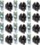 20 Piezas Bombillas LED Interior Coche Base T5, 3 Chips, Abs As