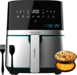 Cecotec 5.5L Air Fryer with Accessories, Air Fryer, Cecofry Full Inox 5500 Pro with Accessories, 1700W, Oilless, Digital, Touch, Stainless Steel Finishes, PerfectCook, Thermostat, 8 Modes