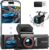 WOLFANG 4K WiFi Dash Camera for Front and Rear Cars, Car Camera 2160P Dashcam with App, 3 Inches IPS, Night Vision, Loop Recording, G-Sensor, WDR, Supports 24H Parking Mode