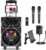 Pyle Bluetooth Speaker, Powerful, 580 W, Wireless, Lights, Karaoke, Portable, Microphone, USB, AUX, MP3, SD, FM, Trolley with Wheels