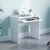 Vida Designs Huby Small Computer Desk, Home Office Compact PC Laptop Table Study Laptop Workstation with Keyboard Tray, Furniture, White