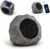 Solar Powered Rock Speakers Outdoor Waterproof Bluetooth Wireless Landscape Speaker Solar Powered USB Rechargeable Realistic Stone Design Deep Bass Audio for