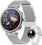 Smart Watch (Answer/Make Calls), 1.25 Inch Smart Watches for Women, 120+ Sports Modes, Fitness Tracker with Blood Pressure/Heart Rate/Monitor