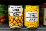 La diferencia entre el peso neto y el drenado se puede engañar en las compras